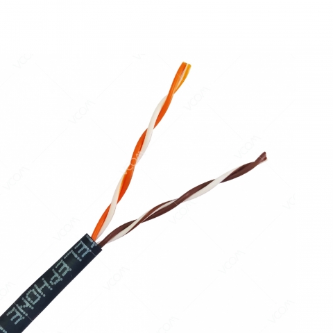 Dây Dropwire camera 2x(2x0.5)Cu - PVC (305m)